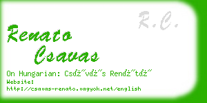 renato csavas business card